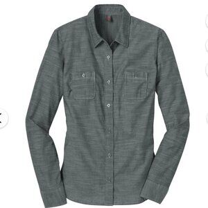 District Made Womens Slub Chambray Long Sleeve XL